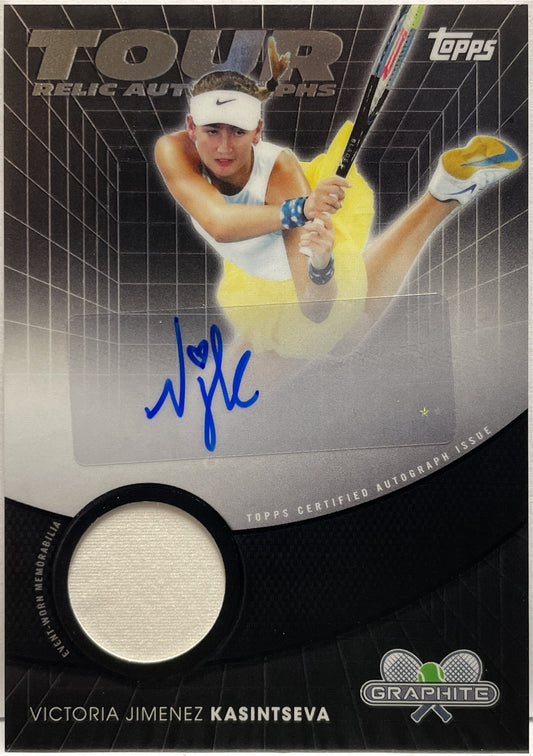 Victoria Jimenez Kasintseva Patch Worn Autograph Tour Relic Topps Tennis Graphite 2026