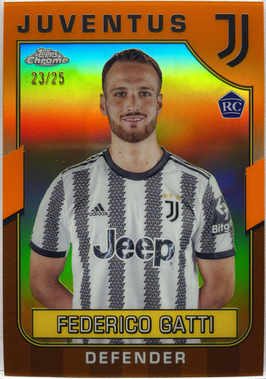 Federico Gatti 23/25 Rookie Orange Topps Chrome Juventus 2022/23