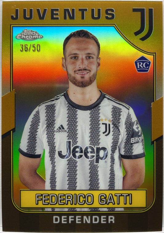 Federico Gatti 36/50 Rookie Gold Topps Chrome Juventus 2022/23