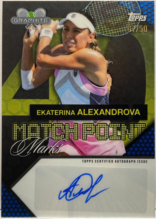 Ekaterina Alexandrova 7/50 Autograph Match Point Marks Topps Tennis Graphite 2026