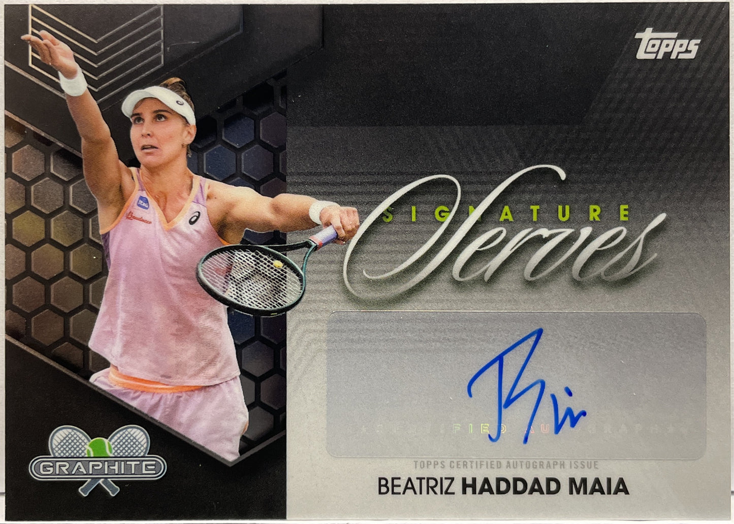 Beatriz Haddad Maia Autograph Signature Serves Topps Tennis Graphite 2026