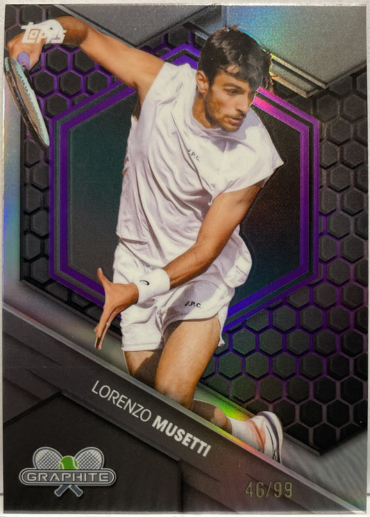 Lorenzo Musetti 46/99 Purple Topps Tennis Graphite 2026