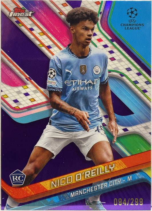 NIco O'Reilly 94/299 Rookie Purple Topps Finest UCC 2024/2
