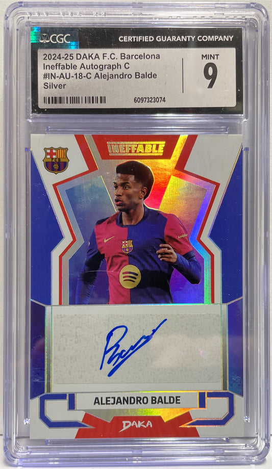 Alejandro Balde 30/54 Autograph Silver Legend Daka Barcelona 2024/25 CGC 9