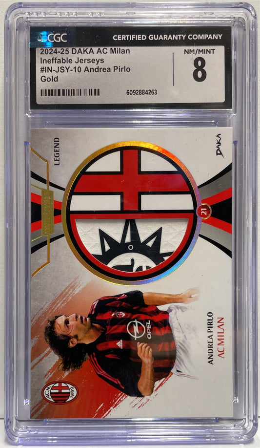 Andrea Pirlo 1/10 Patch Ineffable Jersey Daka Milan One & Two 2024/25 CGC 8