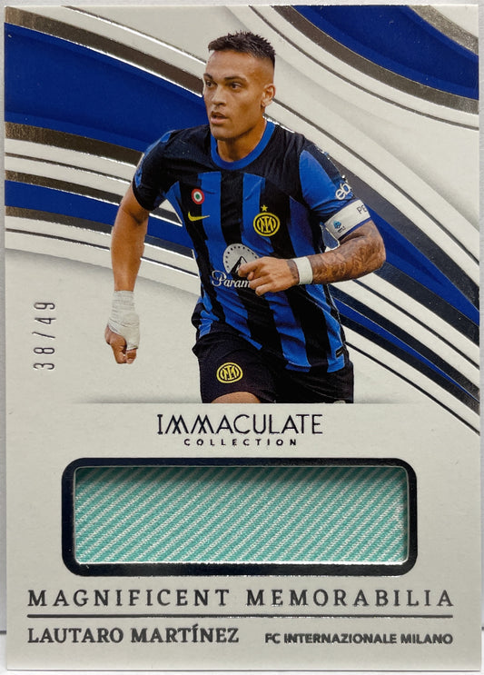 Lautaro Martinez 38/49 Patch Magnificent Memorabilia Panini Immaculate Collection 2023/24