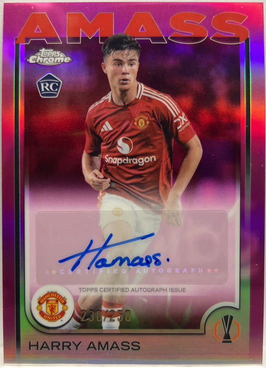 Harry Amass 230/250 Rookie Autograph Pink Topps Chrome UCC 2024/25