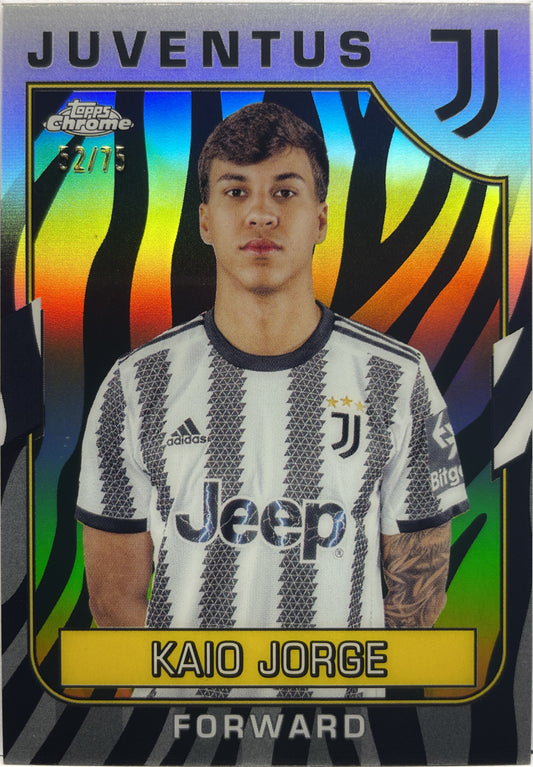 Kaio Jorge 52/75 Zebra Topps Chrome Juventus 2022/23