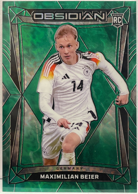 Maximilian Beier 9/26 Rookie Electric Etch Imperial Jade Panini Obsidian 2024/25