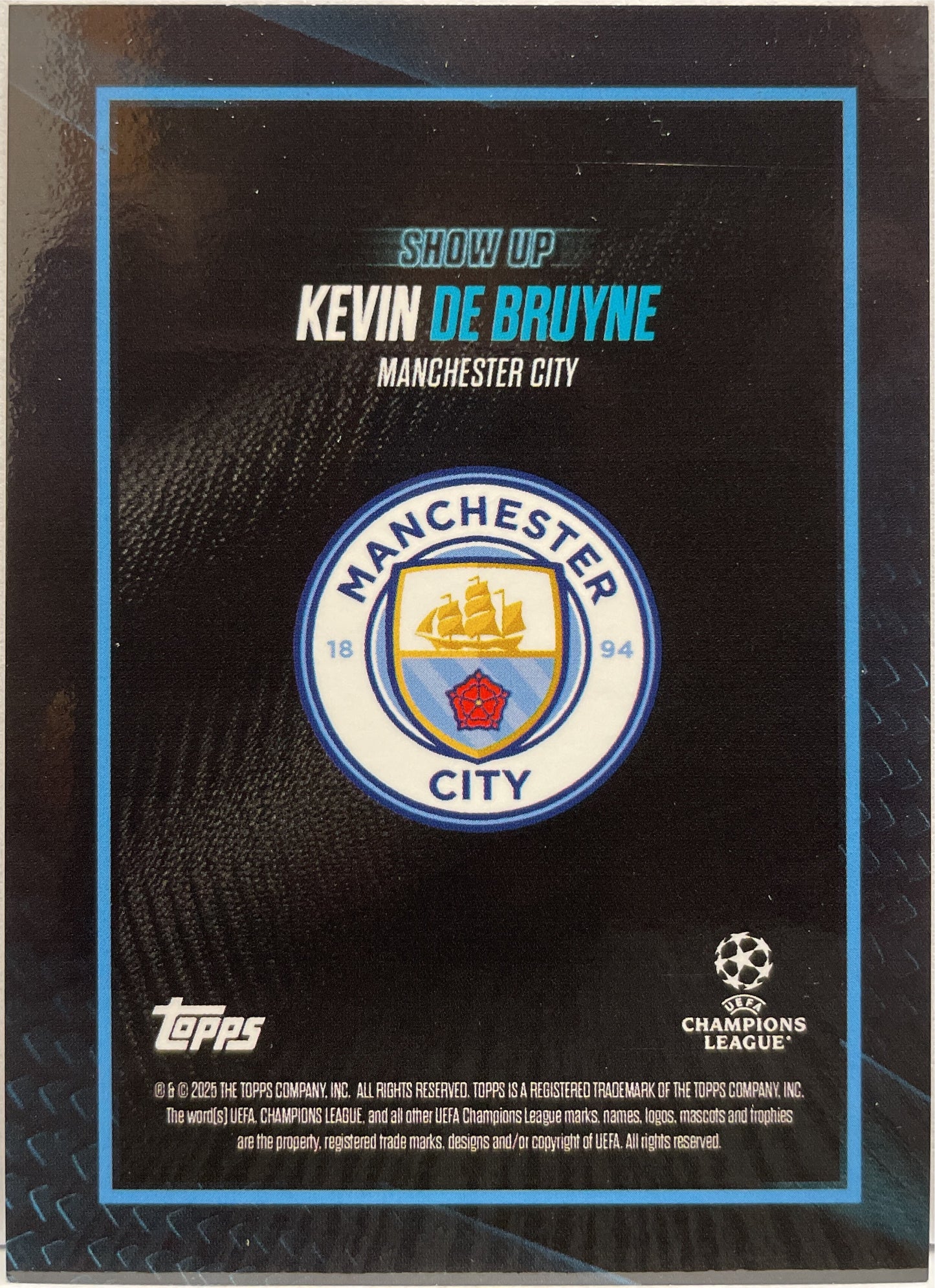 Kevin De Bruyne 42/49 Show Up Topps Showtime 2024/25