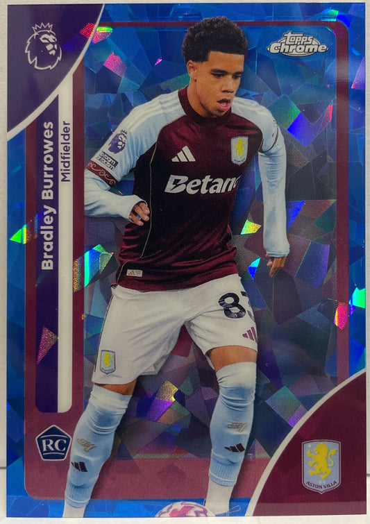 Bradley Burruwes Rookie Cracked Ice Topps Chrome Sapphire EPL 2026