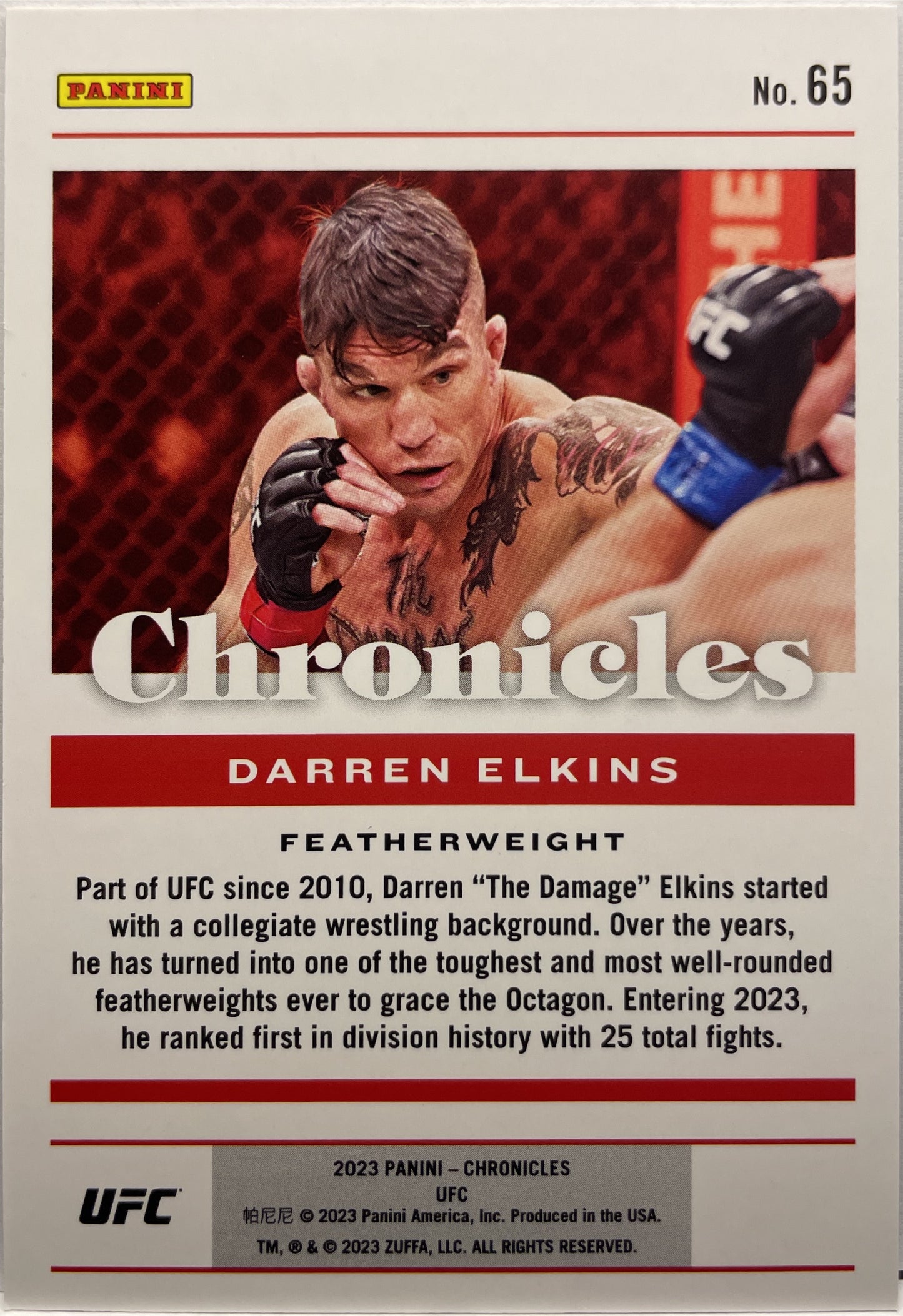 Darren Elkins 1/49 Purple Chronicles UFC 2023