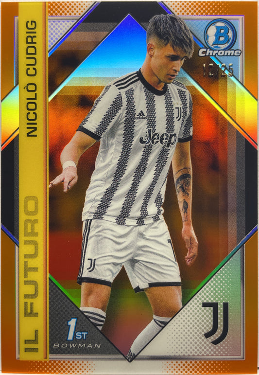 Nicolo Cudrig 12/25 Il Futuro Orange Topps Chrome Juventus 2022/23