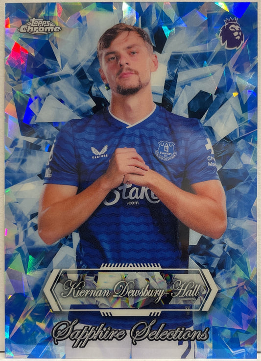 Kiernan Dewsbury Hall Sapphire Selections Cracked Ice Topps Chrome Sapphire EPL 2026