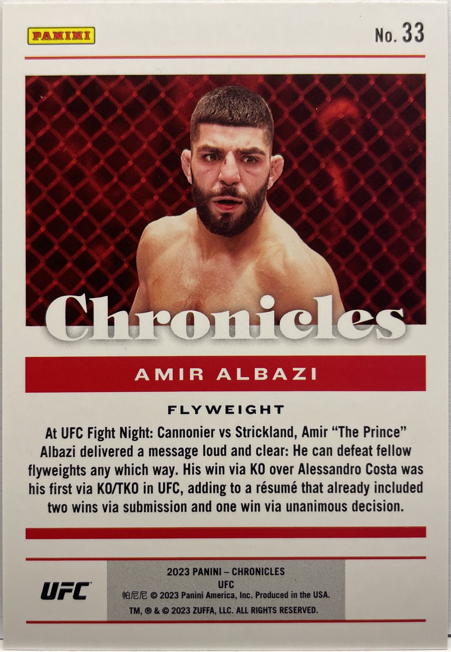 Amir Albazi 81/99 Blue Chronicles UFC 2023