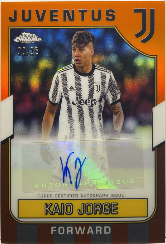 Kaio Jorge 22/25 Autograph Orange Topps Chrome Juventus 2022/23