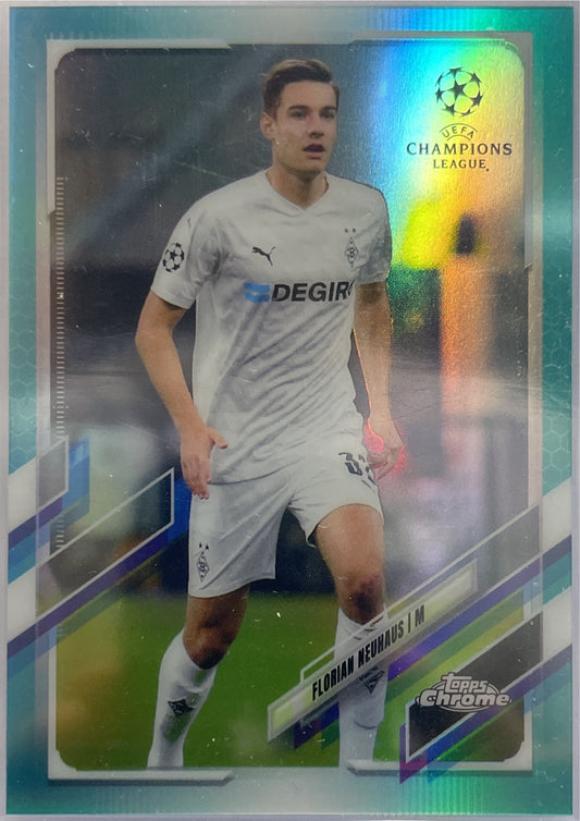 Florian Neuhaus 12/199 Aqua Topps Chrome UCL 2020/21