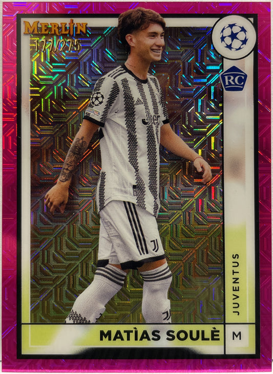 Matias Soule 177/275 Rookie Pink Mojo Topps Chrome Merlin 2022/23
