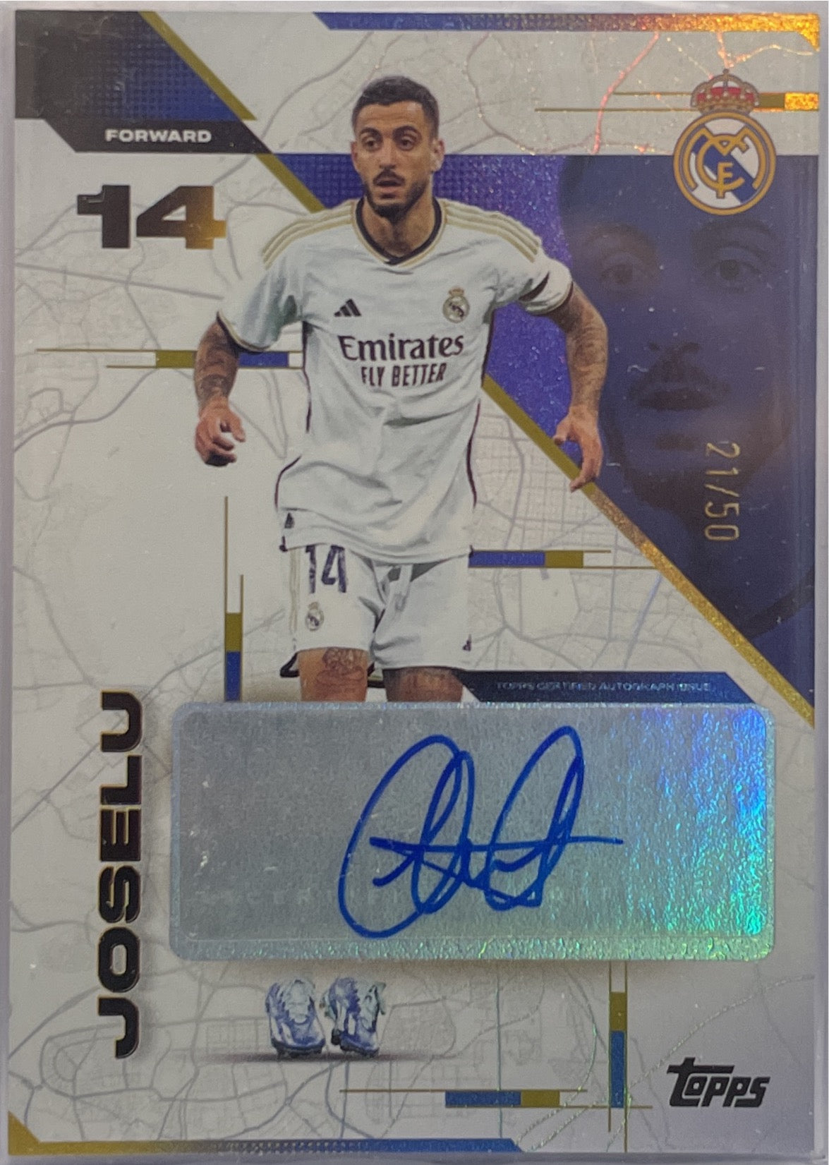 Joselu 21/50 Autograph Topps Los Blancos 2025/26