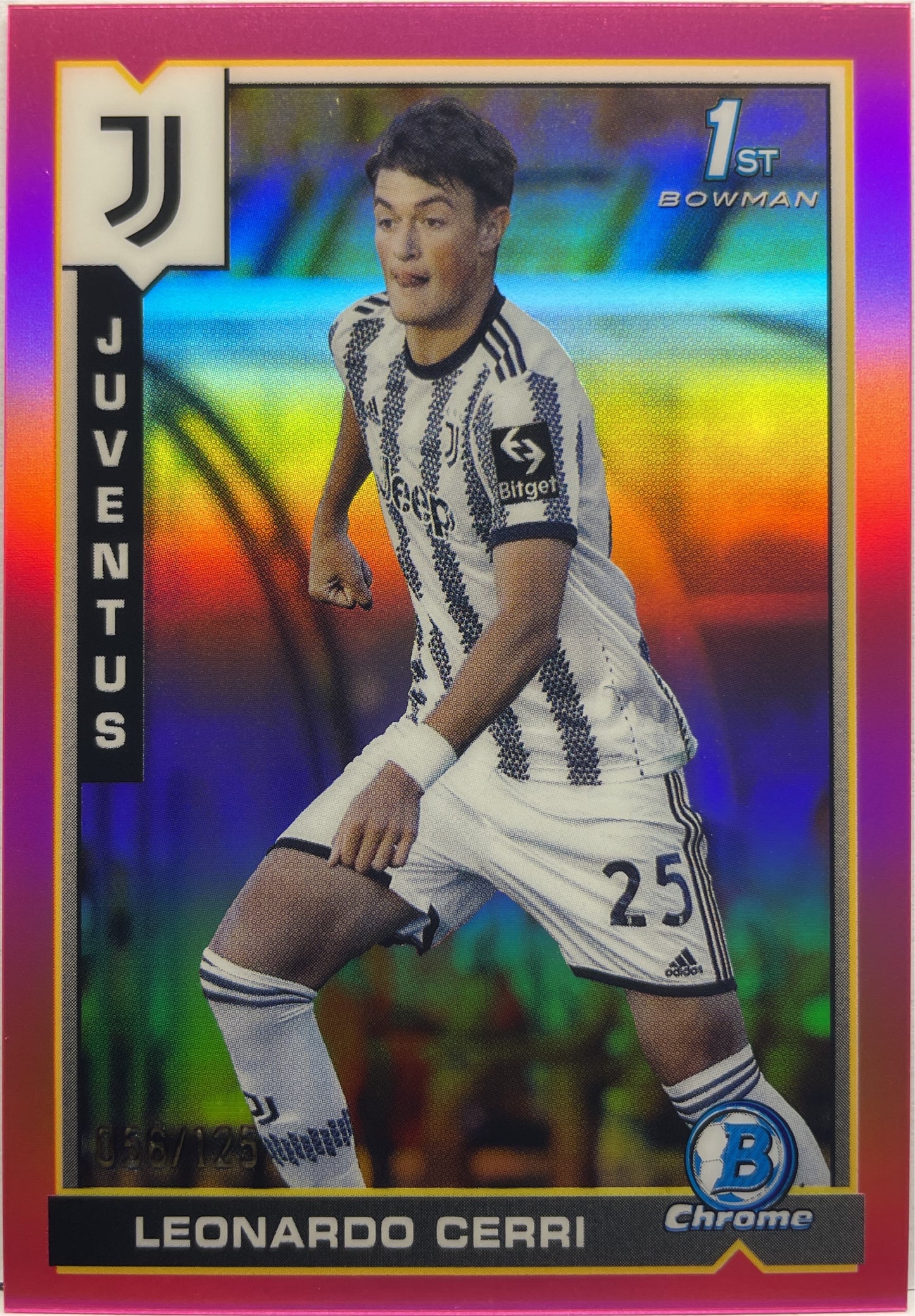 Leonardo Cerri 56/125 1ST Bowman Pink Topps Chrome Juventus 2022/23