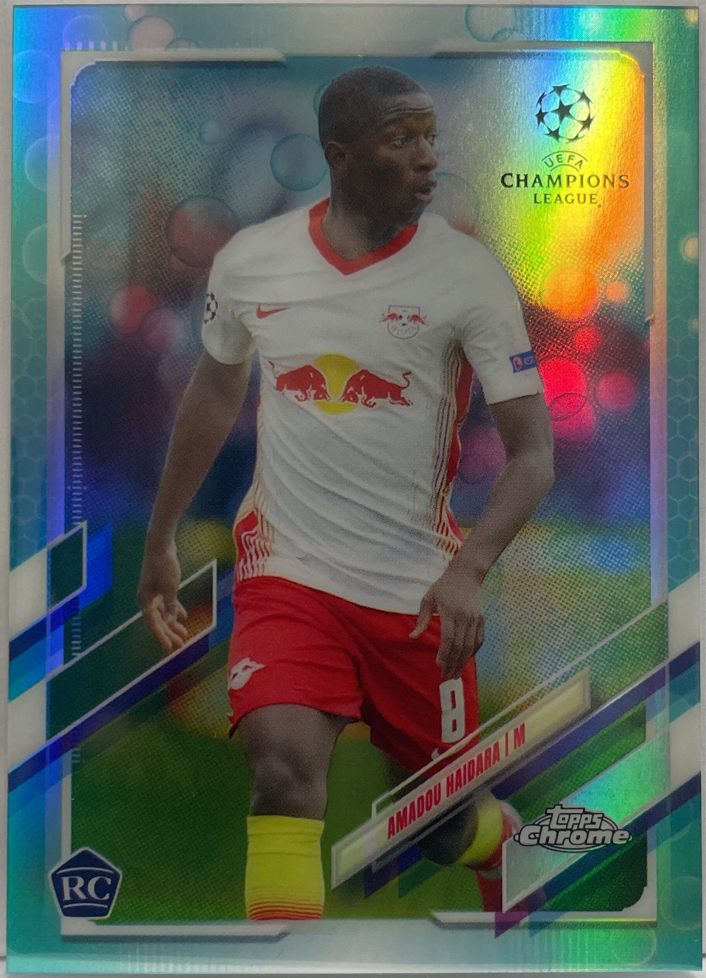 Amadou Haidara Rookie Aqua Bubbles Topps Chrome UCL 2020/21