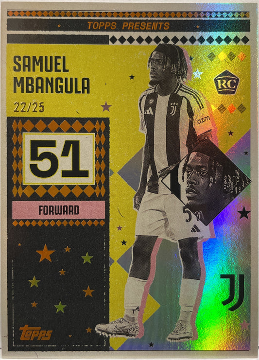 Samuel Mbangula 22/25 Rookie Presents Topps Juventus Premium Team Set 2024/25