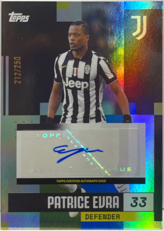 Patrice Evra 212/250 Autograph Gold Topps Juventus Premium Team Set 2024/25