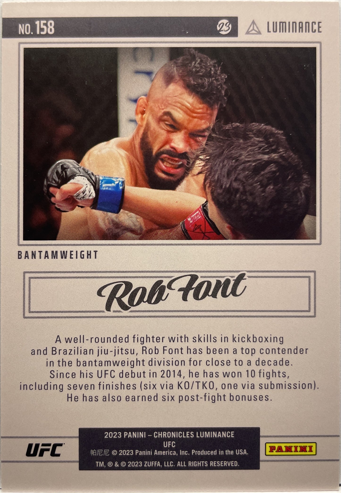 Rob Font 40/99 Luminance Blue Chronicles UFC 2023