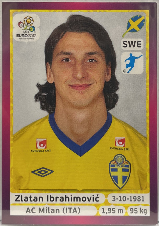 Zlatan Ibrahimovic Sticker Panini Uefa Euro 2012
