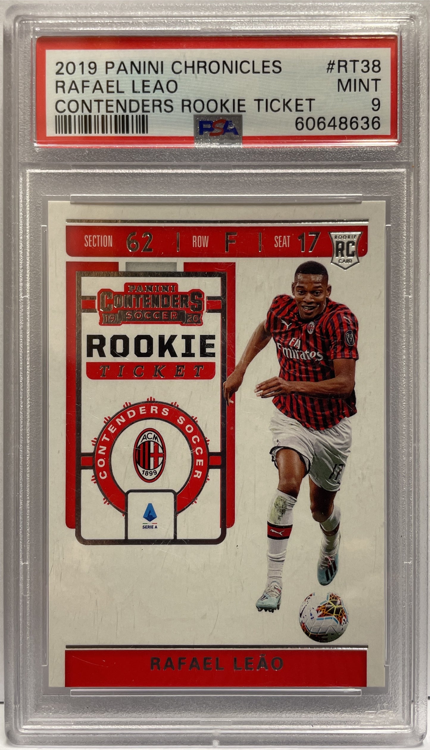 Rafael Leao Rookie Ticket Contenders 2019/20 PSA 9