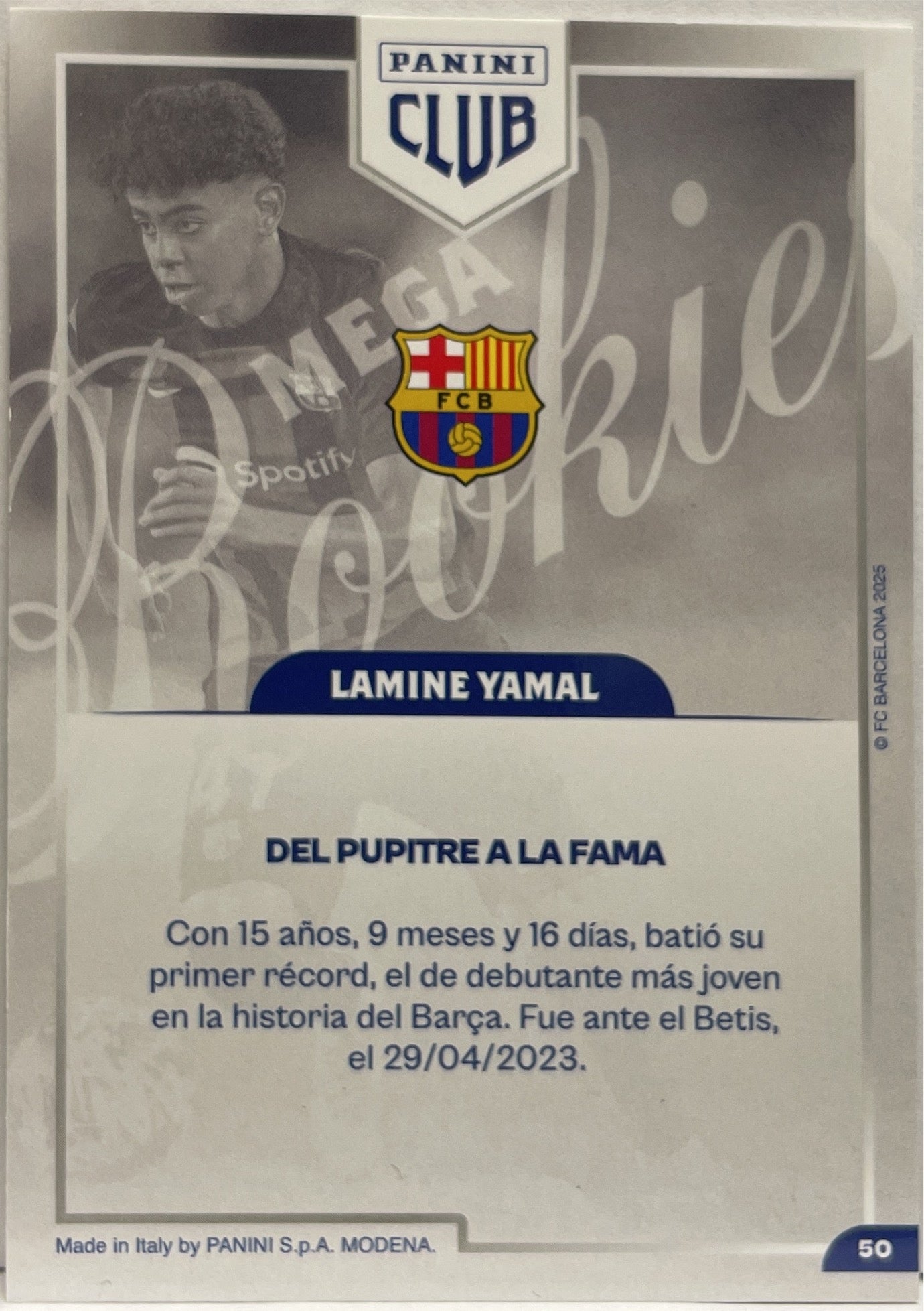 Lamine Yamal Mega Rookies Panini Club 2023/24