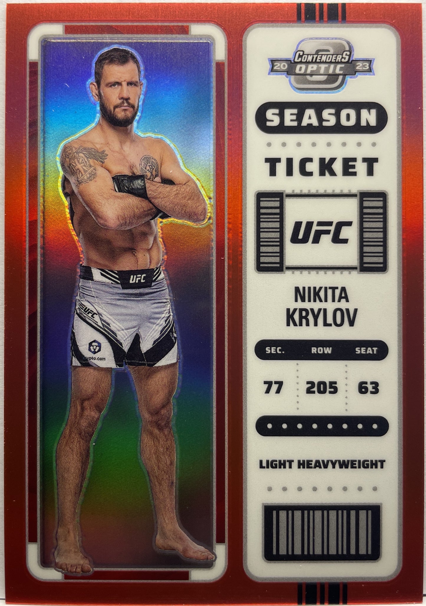 Nikita Krylov 194/199 Season Ticket Optic Red Chronicles UFC 2023