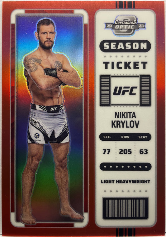 Nikita Krylov 194/199 Season Ticket Optic Red Chronicles UFC 2023