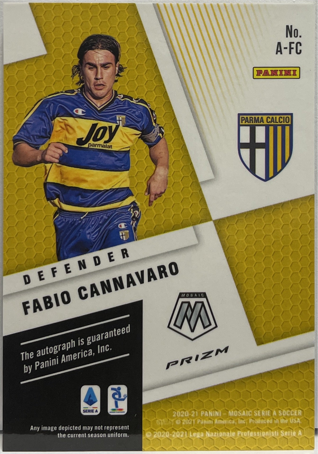 Fabio Cannavaro Autograph Mosaic Serie A 2020/21