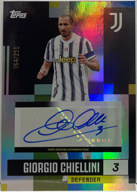 Giorgio Chiellini 164/250 Autograph Blue Topps Juventus Premium Team Set 2024/25