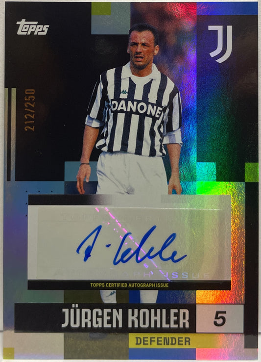 Jurgen Kohler 212/250 Autograph Blue Topps Juventus Premium Team Set 2024/25