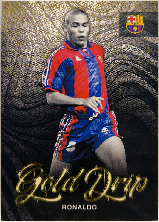 Ronaldo Nazario Gold Drip Topps FC Barcelona Team Set 2022/23