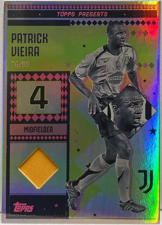 Patrick Vieira 76/99 Patch Vintage Lady Relic Pink Topps Juventus Premium Team Set 2024/25