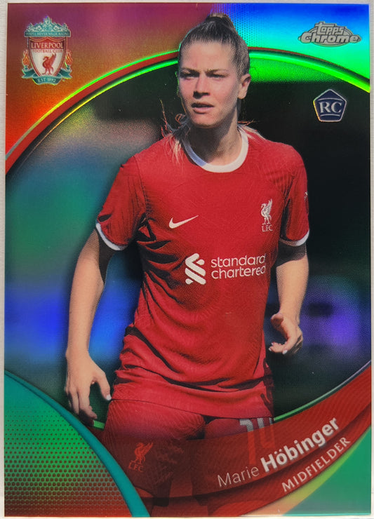 Marie Hobinger 4/99 Rookie Aqua Topps Chrome Liverpool 2023/24