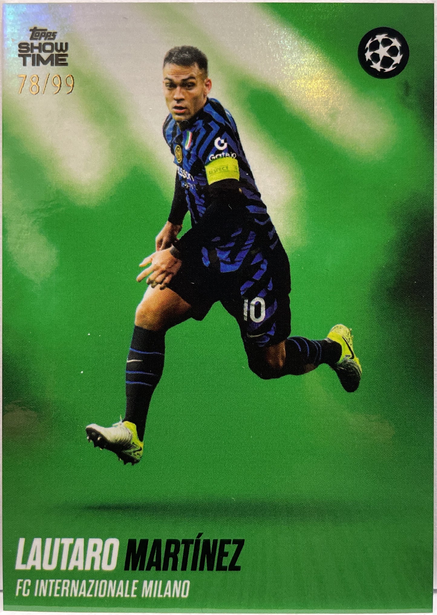 Lautaro Martinez 78/99 Spotlight Green Topps Showtime 2024/25