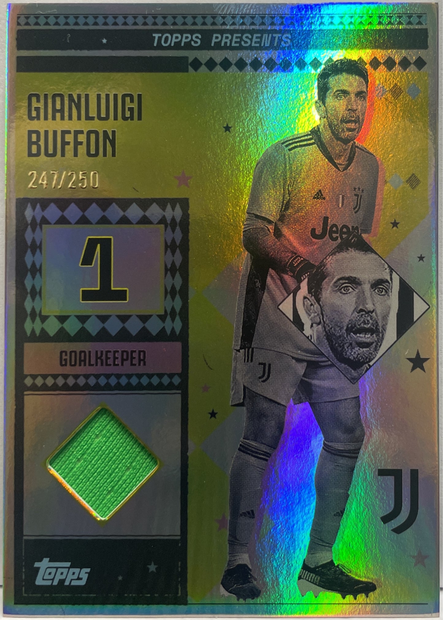 Gianluigi Buffon 247/250 Patch Vintage Lady Relic Topps Juventus Premium Team Set 2024/25