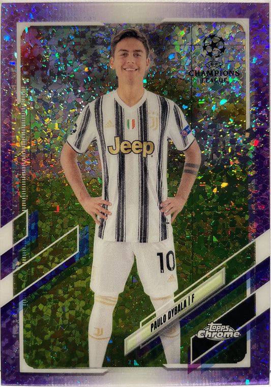 Paulo Dybala 142/250 purple Mini Diamond Topps Chrome UCL 2020/21