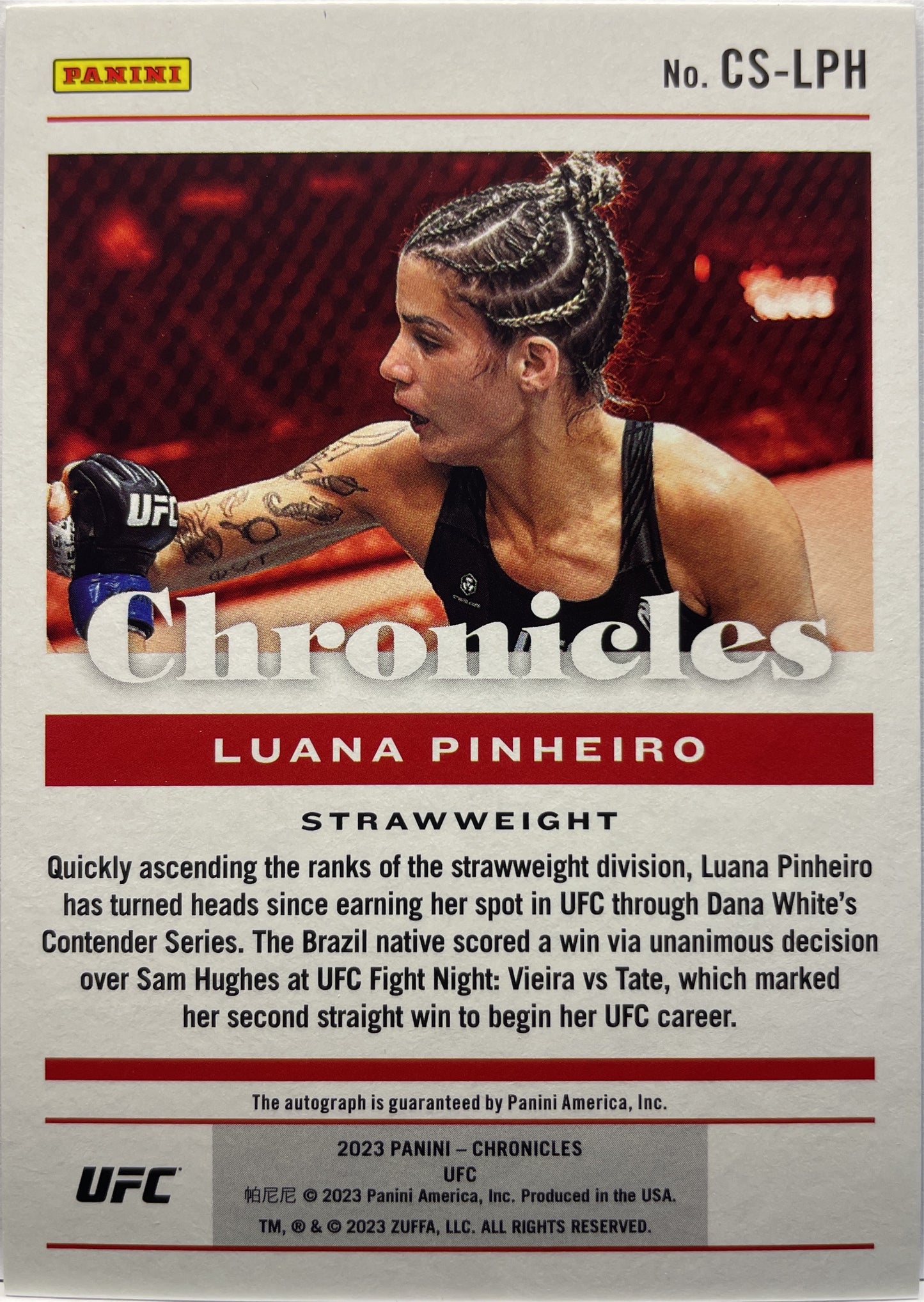 Luana Pinheiro Rookie Autograph Chronicles UFC 2023