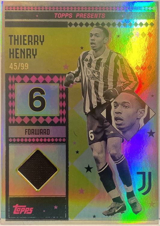 Thierry Henry 45/99 Patch Vintage Lady Relic Topps Juventus Premium Team Set 2024/25