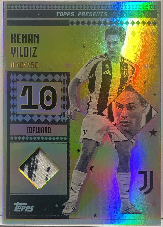 Kenan Yildiz 50/250 Patch Vintage Lady Relic Topps Juventus Premium Team Set 2024/25