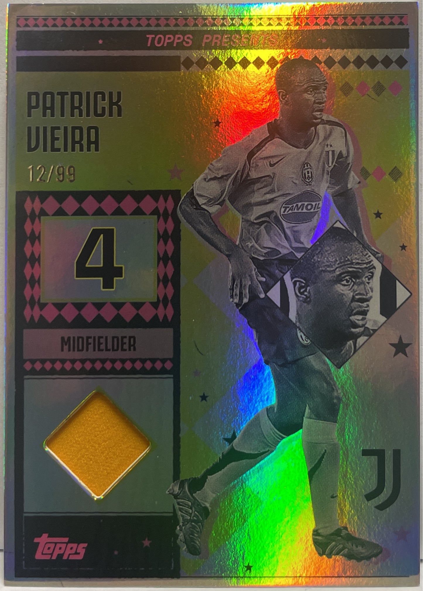 Patrick Vieira 12/99 Patch Vintage Lady Relic Pink Topps Juventus Premium Team Set 2024/25
