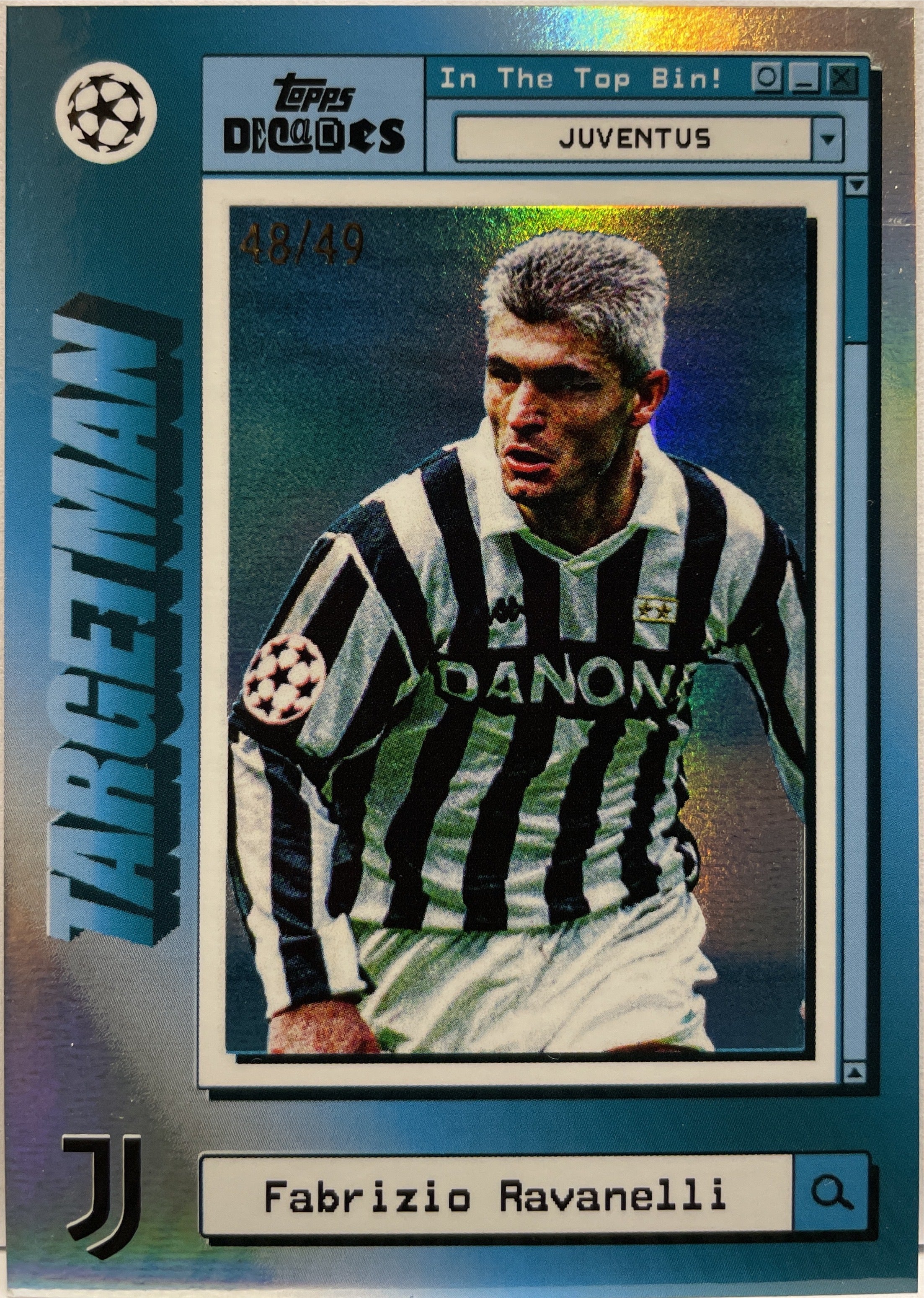 Fabrizio Ravanelli 48/49 Targetman Blue Topps Decades 2024/25 – ScCards