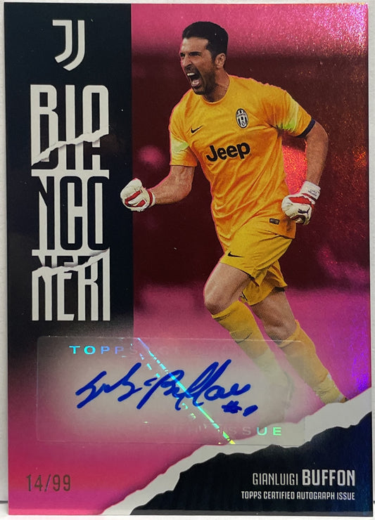 Gianluigi Buffon 14/99 Autograph Bianconeri Pink Topps Juventus Team Set 2023/24
