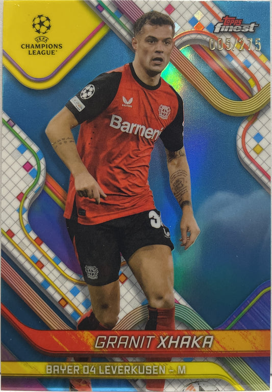 Granit Xhaka 5/275 Sky Blue Topps Finest UCC 2024/25