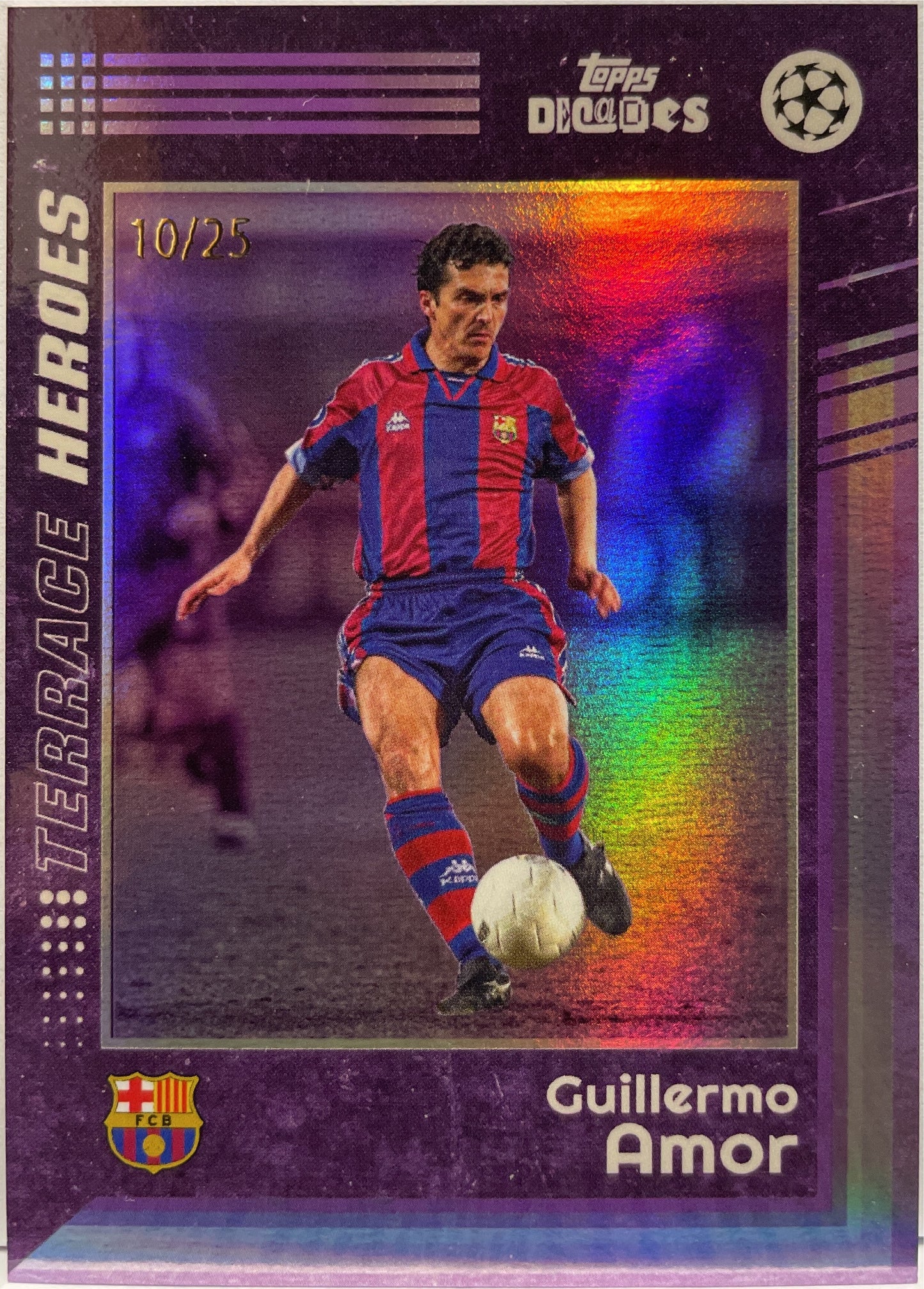 Guillermo Amor 10/25 Terrace Heroes Purple Topps Decades 2024/25